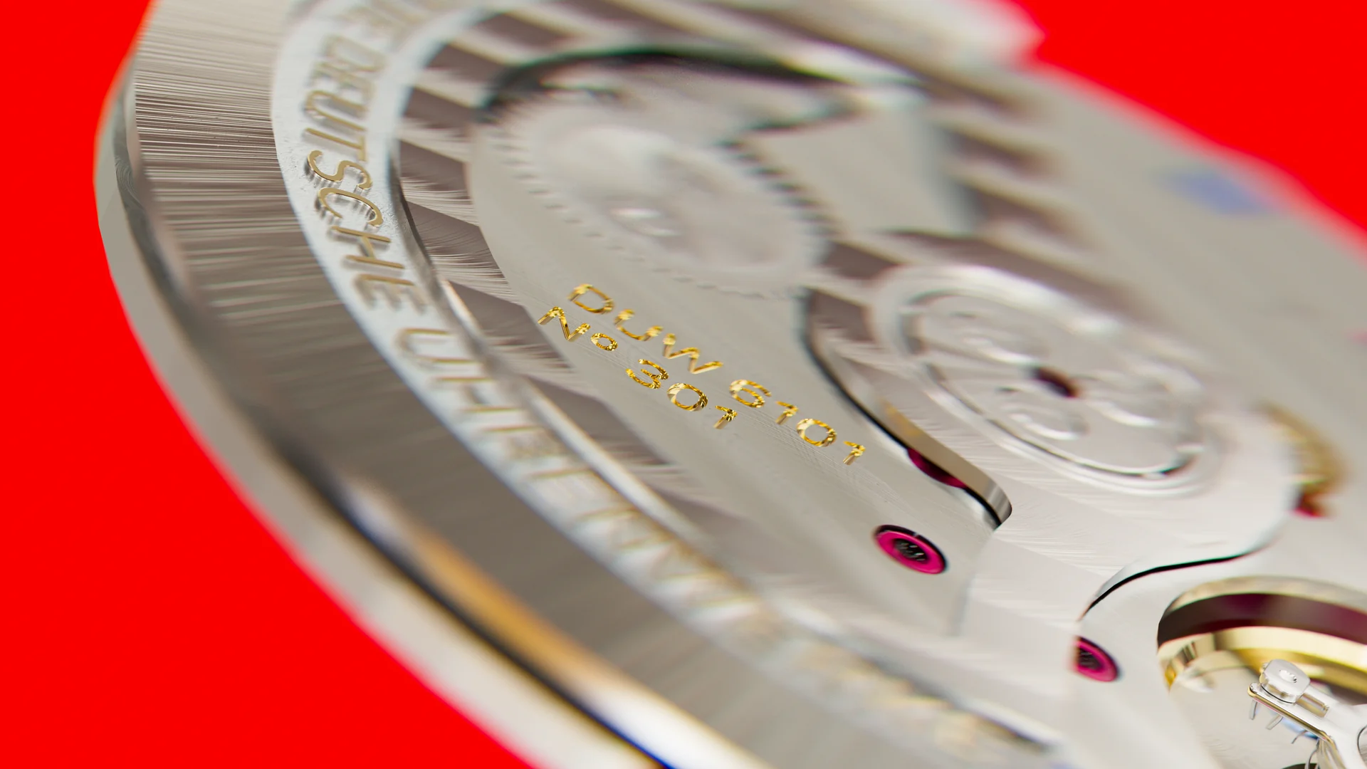 Close view of the DUW 6101 movement plate